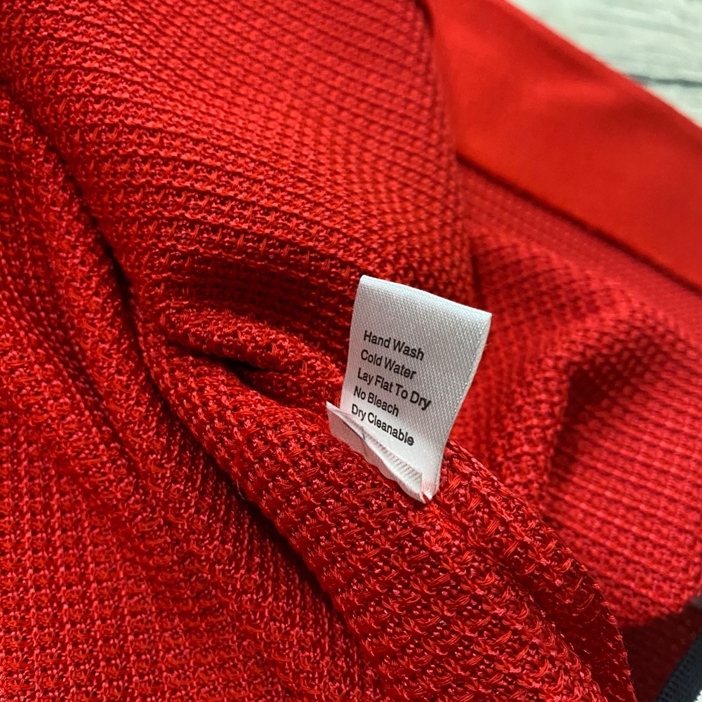 Ming Wang Womens M (msrd) Red One Latch 3/4 Sleeve Cardigan Jacket Knit Contrast - Picture 11 of 11